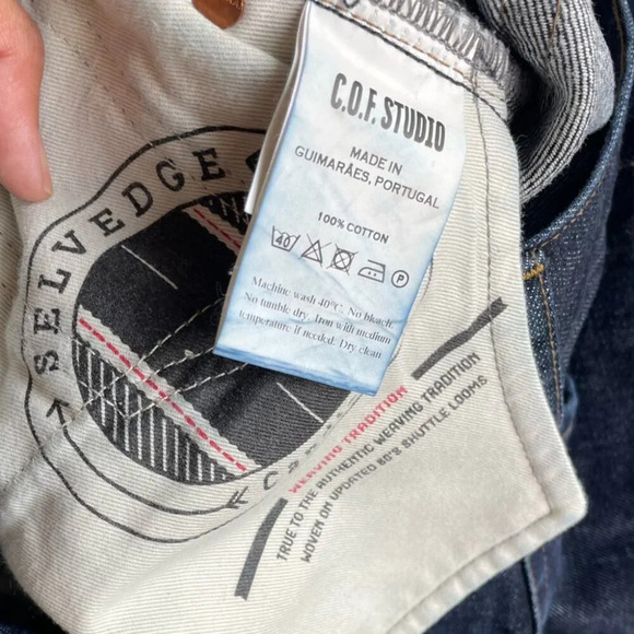 C.O.F Studio Circle Of Friends Candiani Medium Wash Denim Jeans Size 30 - Picture 13 of 13